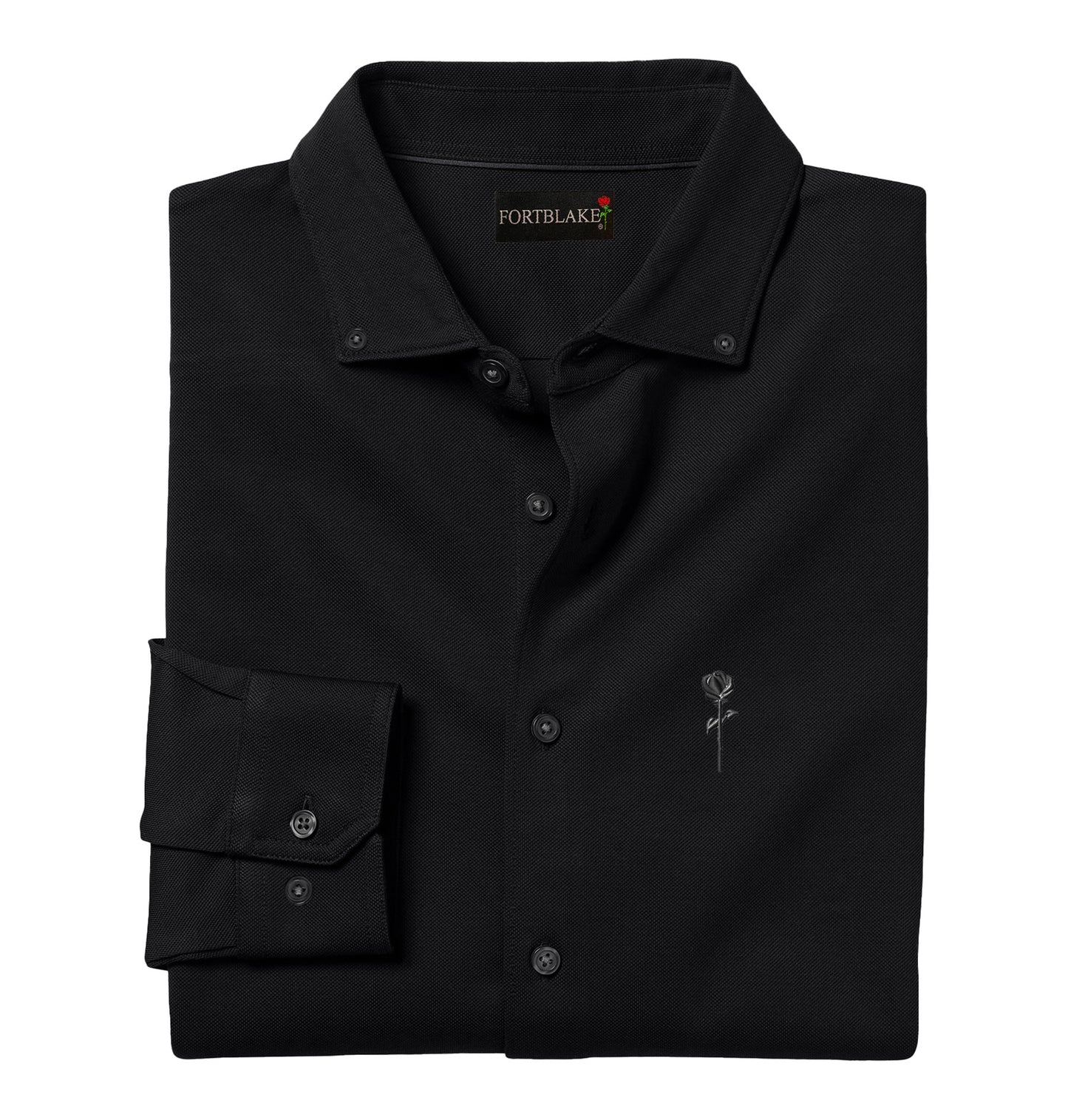 FORTBLAKE SHADOW BLACK CASUAL SHIRT