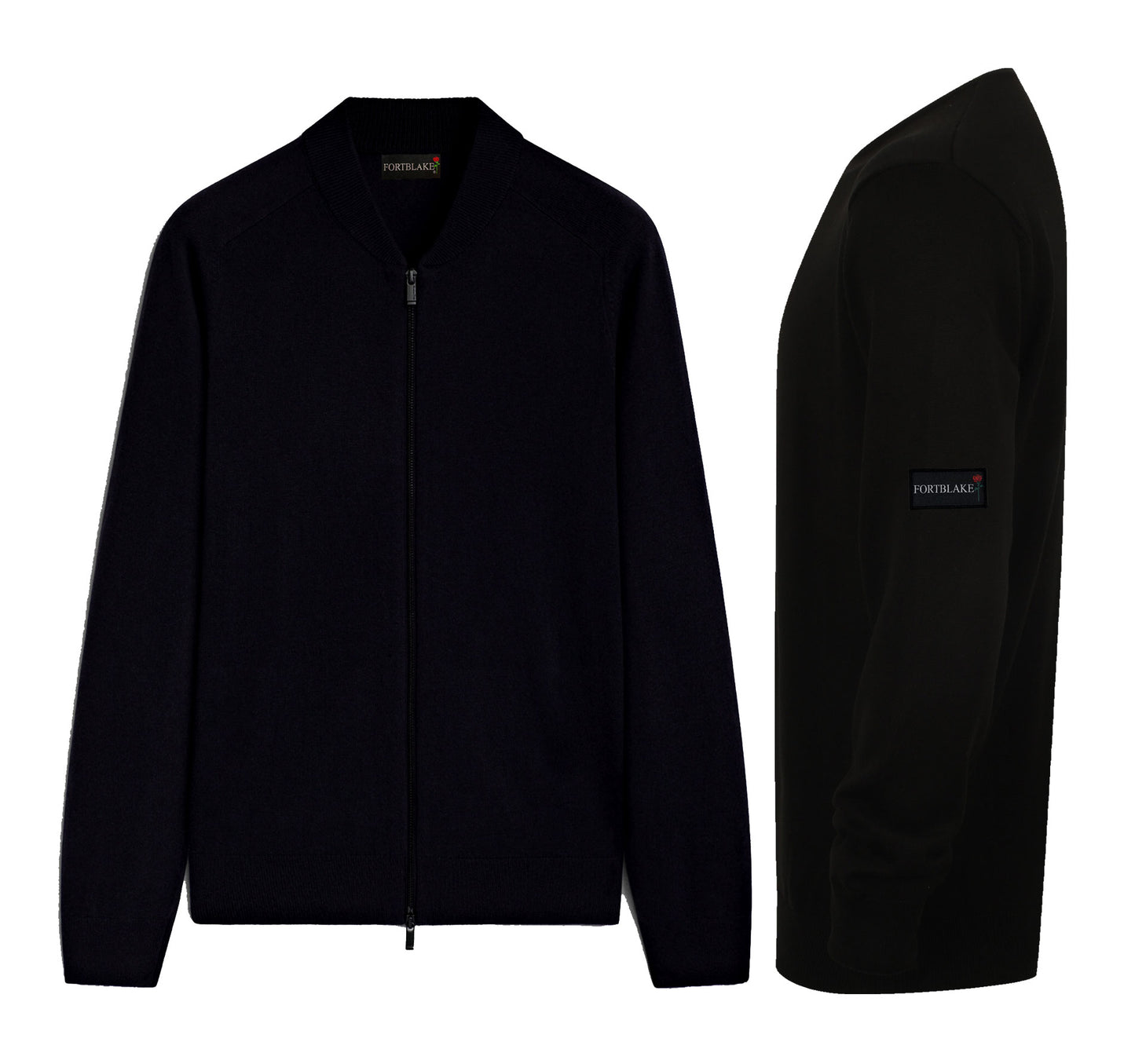 FORTBLAKE FLAG BLACK CARDIGAN KNITWEAR