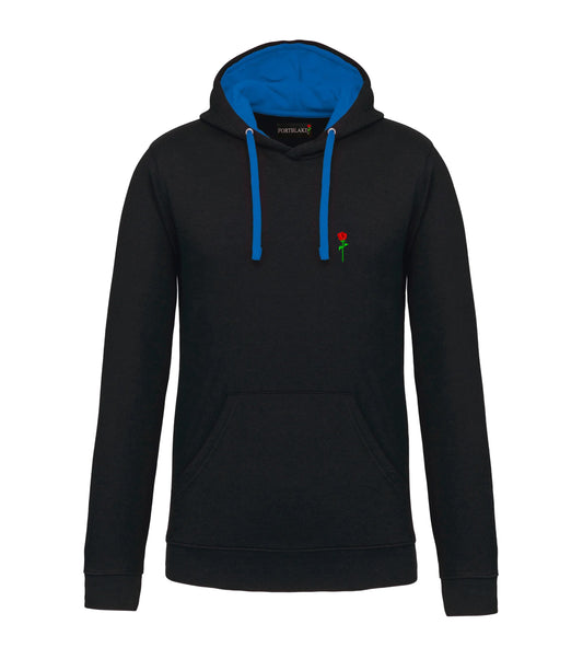 FORTBLAKE CLASSIC BLACK/BLUE BICOLOR HOODIE