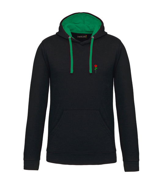 FORTBLAKE CLASSIC BLACK/GREEN BICOLOR HOODIE