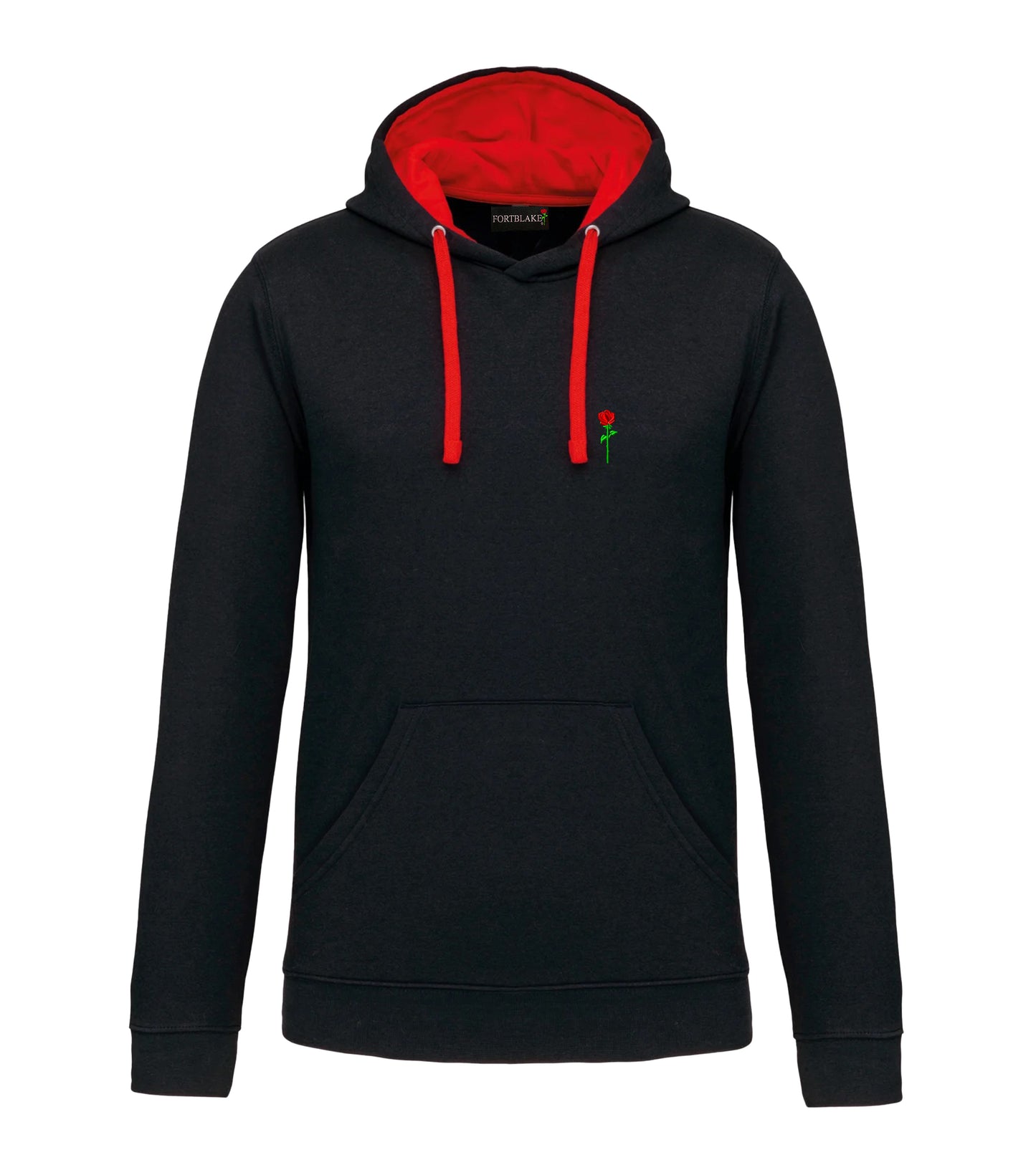 FORTBLAKE CLASSIC BLACK/RED BICOLOR HOODIE