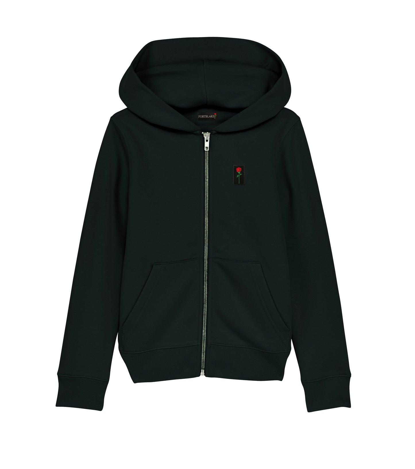 FORTBLAKE WOMAN ARTIC BLACK ZIP HOODIE