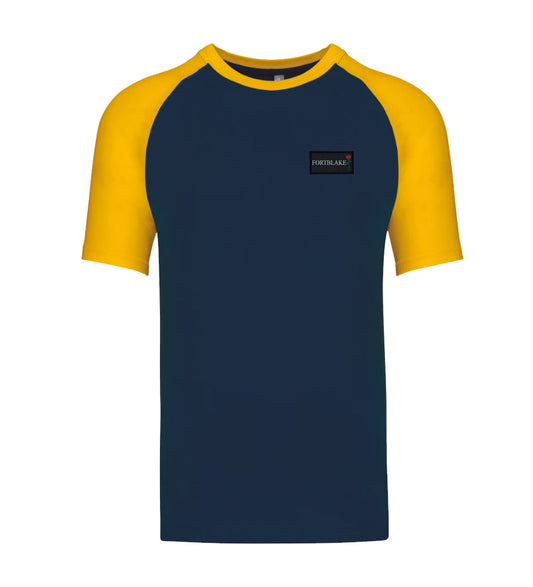 FORTBLAKE NAVY/YELLOW BICOLOR T-SHIRT