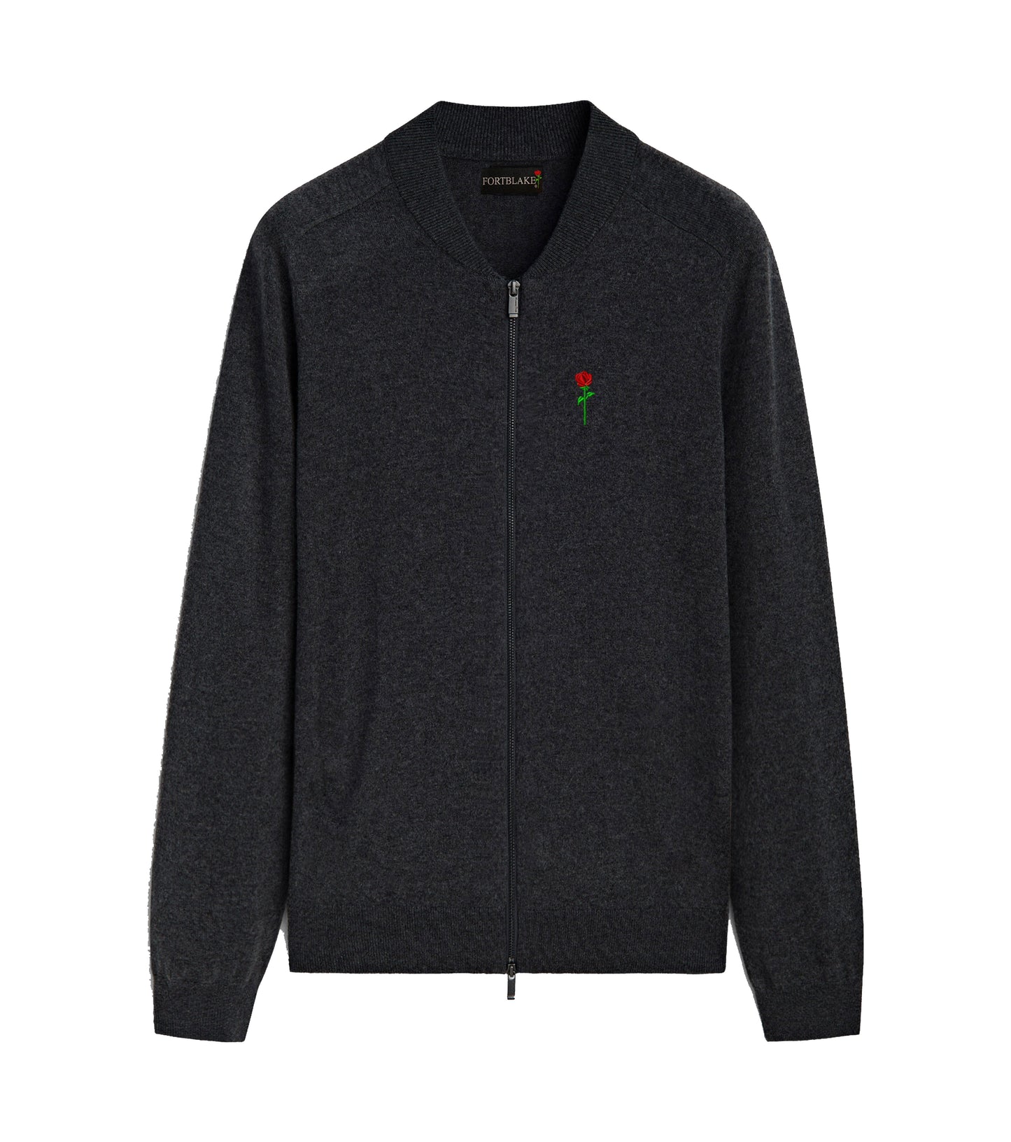 FORTBLAKE CLASSIC DARKGREY CARDIGAN KNITWEAR