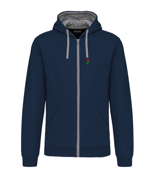 FORTBLAKE CLASSIC NAVY/GREY BICOLOR ZIP HOODIE