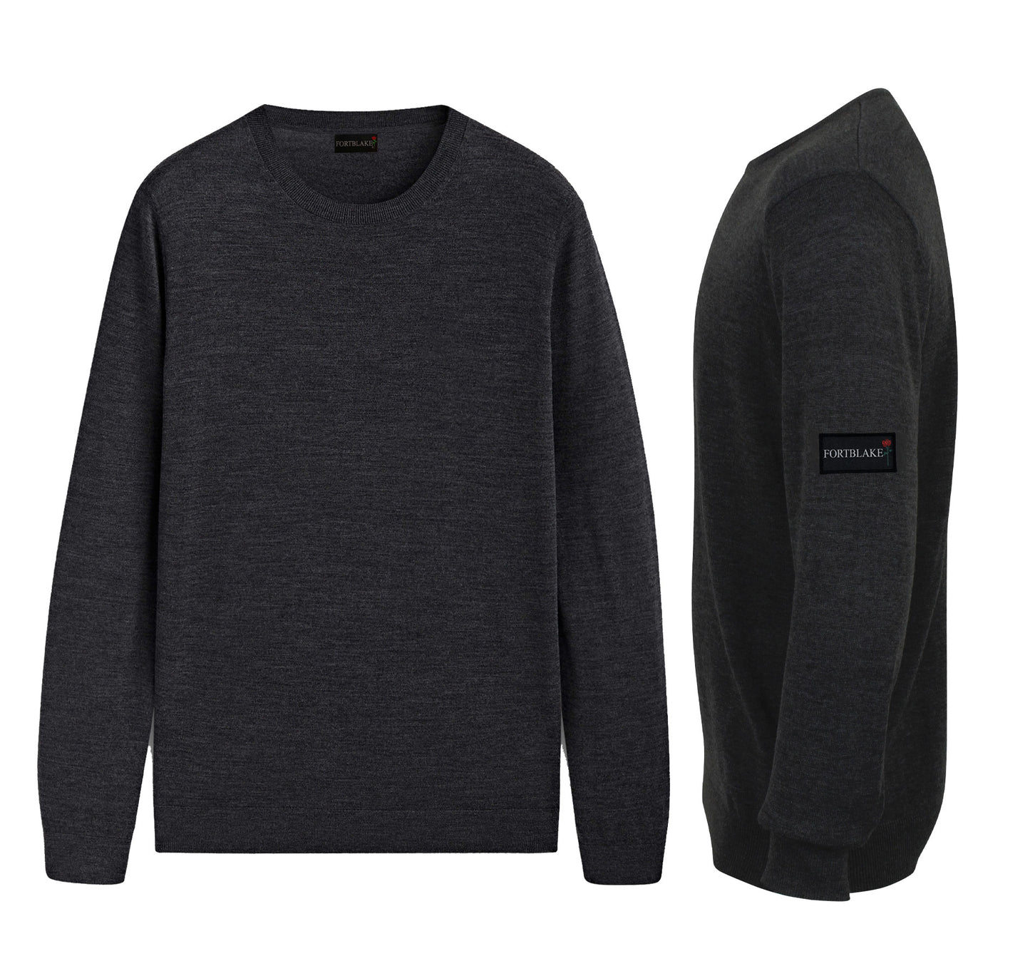 FORTBLAKE FLAG DARKGREY KNITWEAR