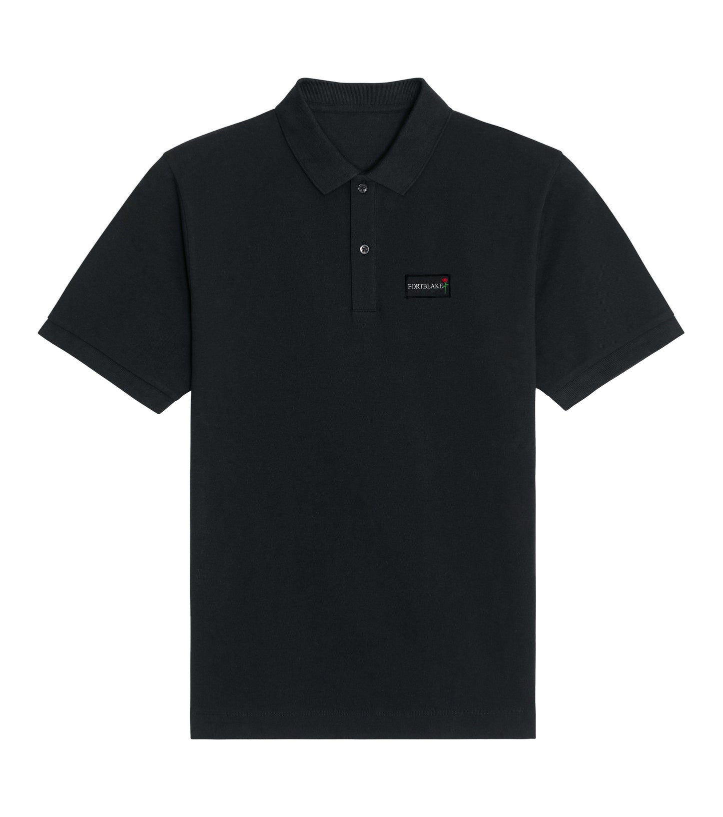 FORTBLAKE FLAG BLACK POLOSHIRT