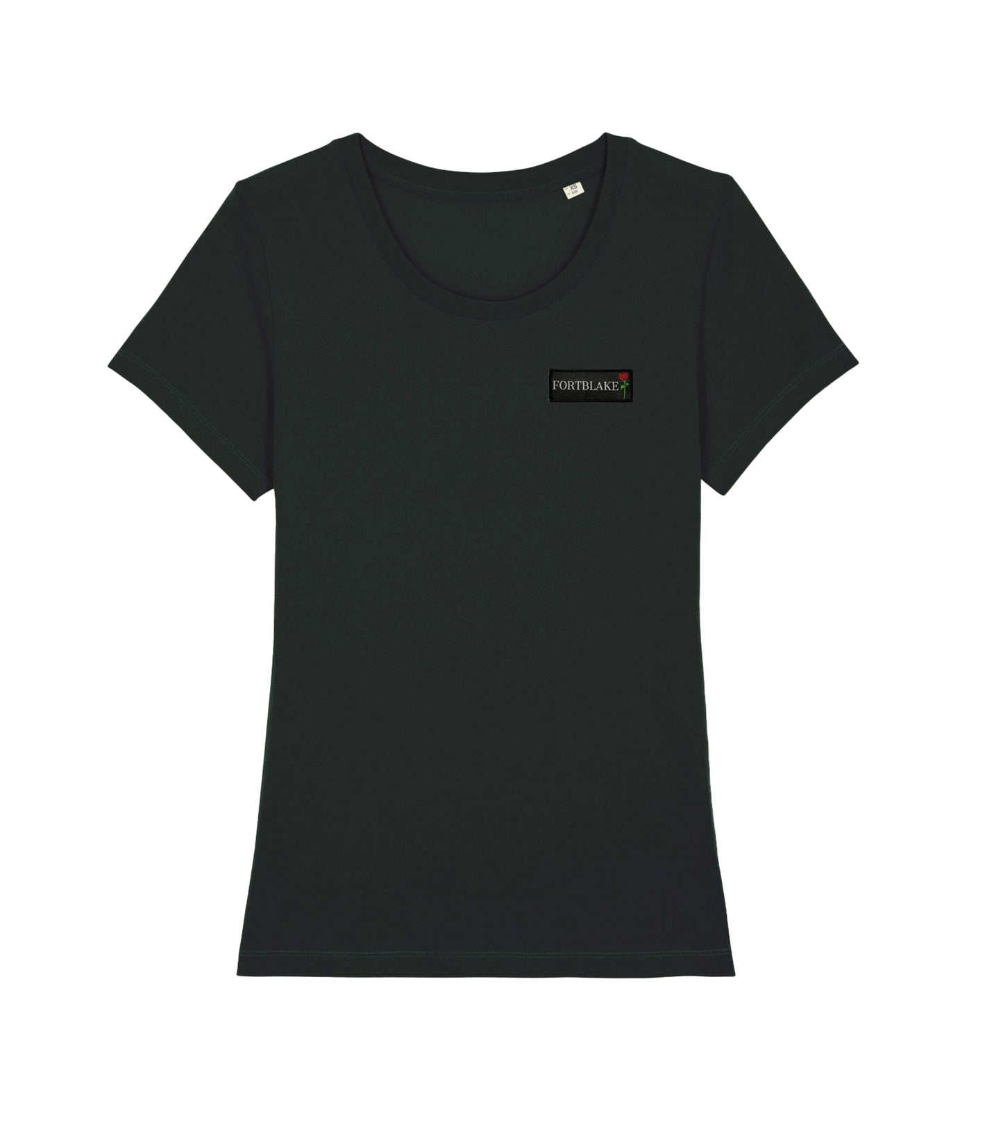 FORTBLAKE WOMAN FLAG BLACK T-SHIRT