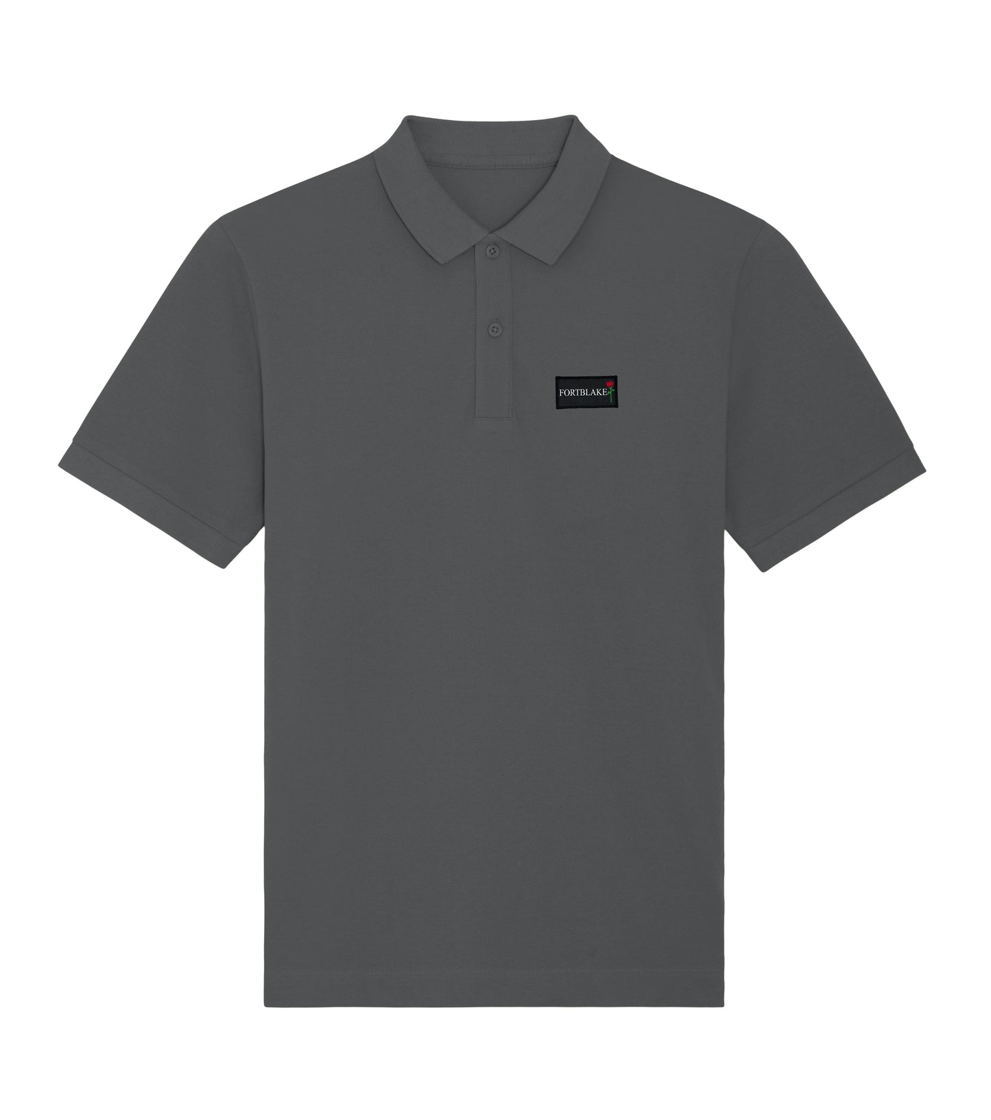 FORTBLAKE FLAG DARKGREY POLOSHIRT