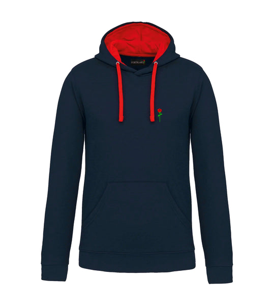 FORTBLAKE CLASSIC NAVY/RED BICOLOR HOODIE