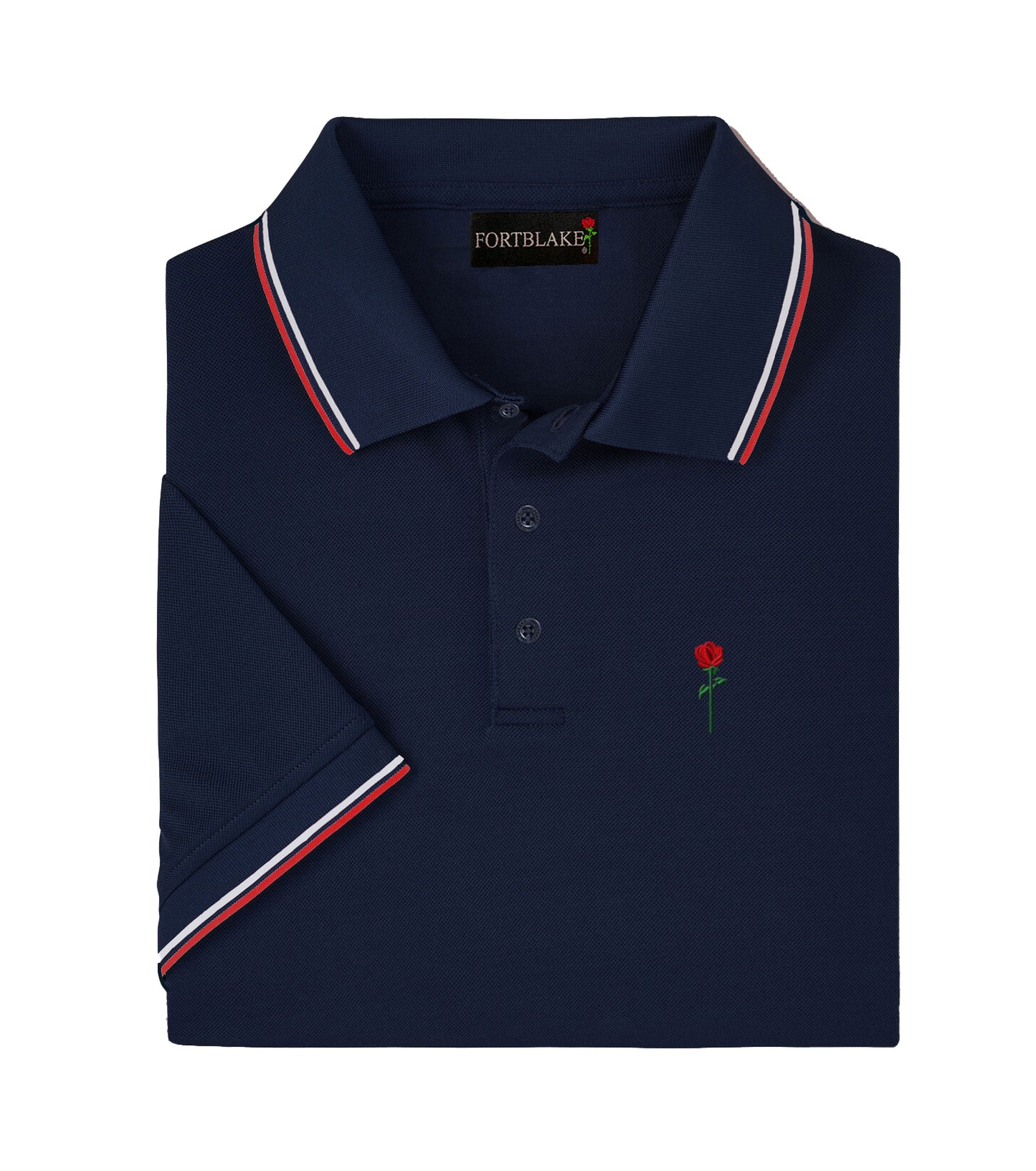 FORTBLAKE NAVY/RED/WHITE POLOSHIRT