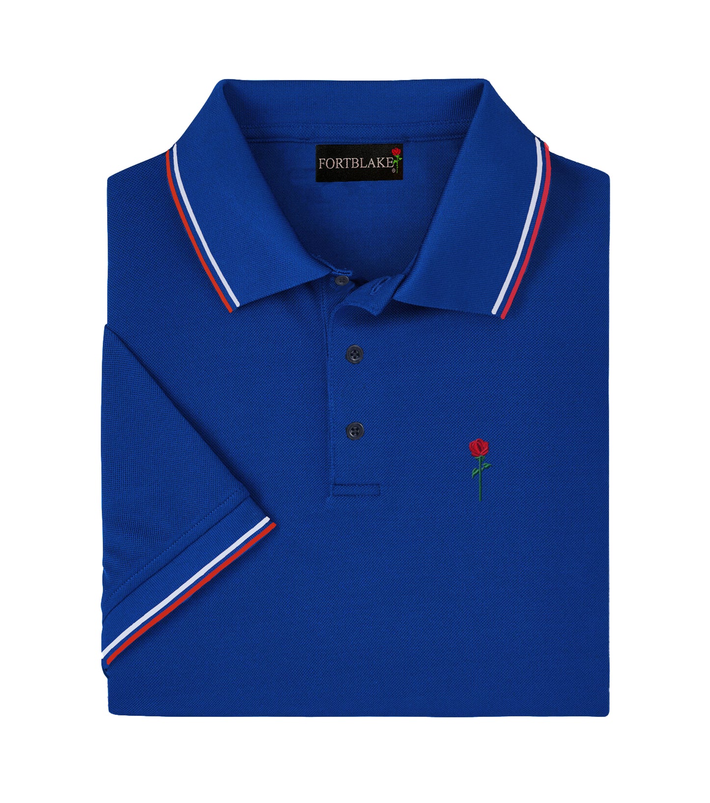 FORTBLAKE ROYAL/RED/WHITE POLOSHIRT