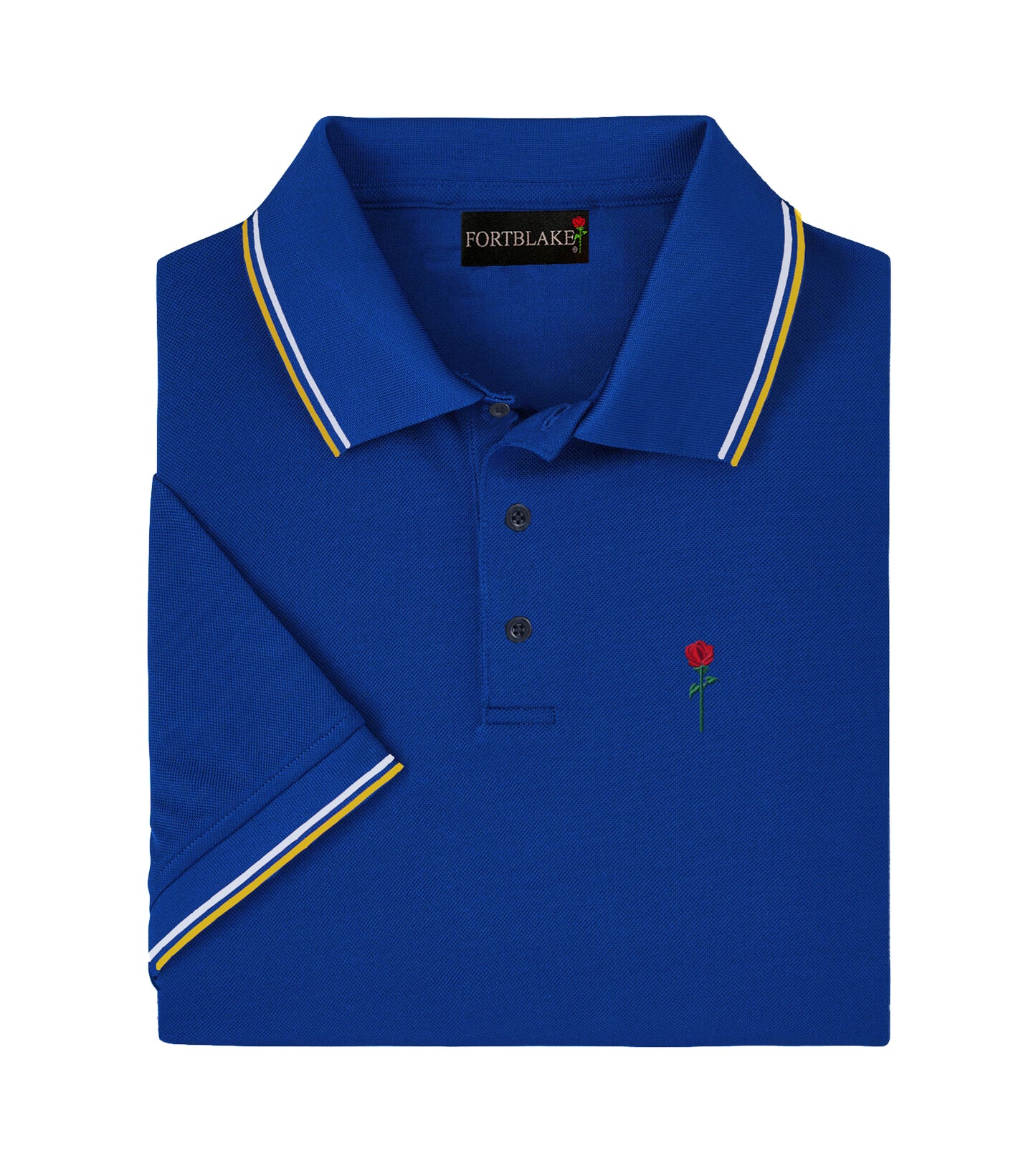 FORTBLAKE ROYAL/YELLOW/WHITE POLOSHIRT