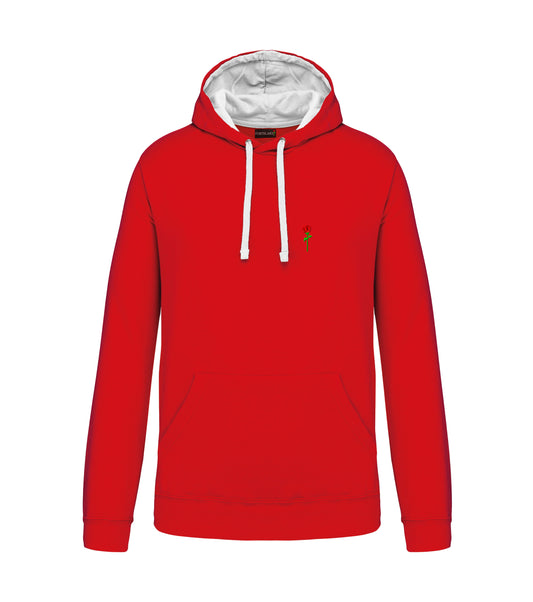 FORTBLAKE CLASSIC RED/WHITE BICOLOR HOODIE