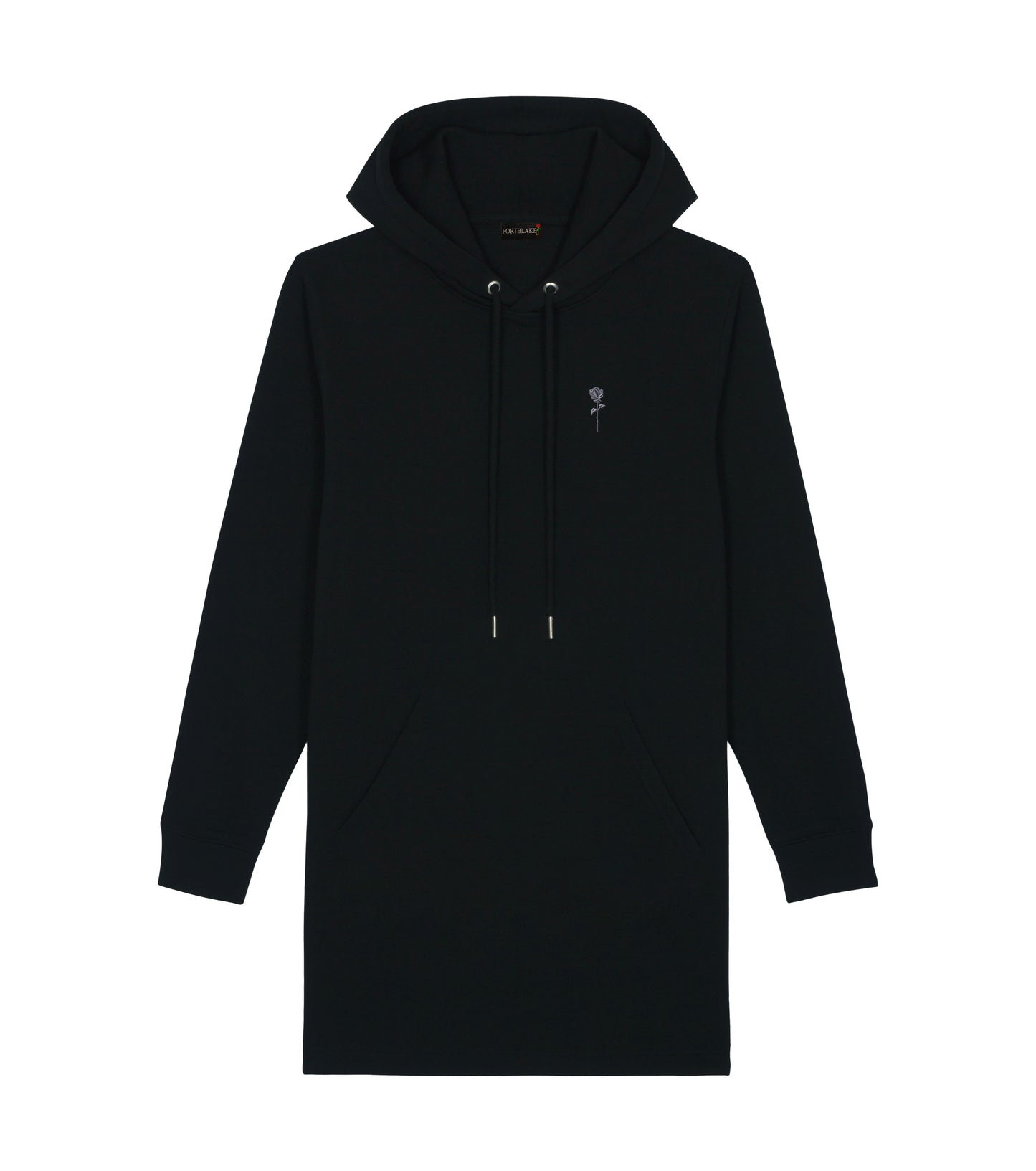 FORTBLAKE WOMAN SHADOW BLACK HOODIE-DRESS