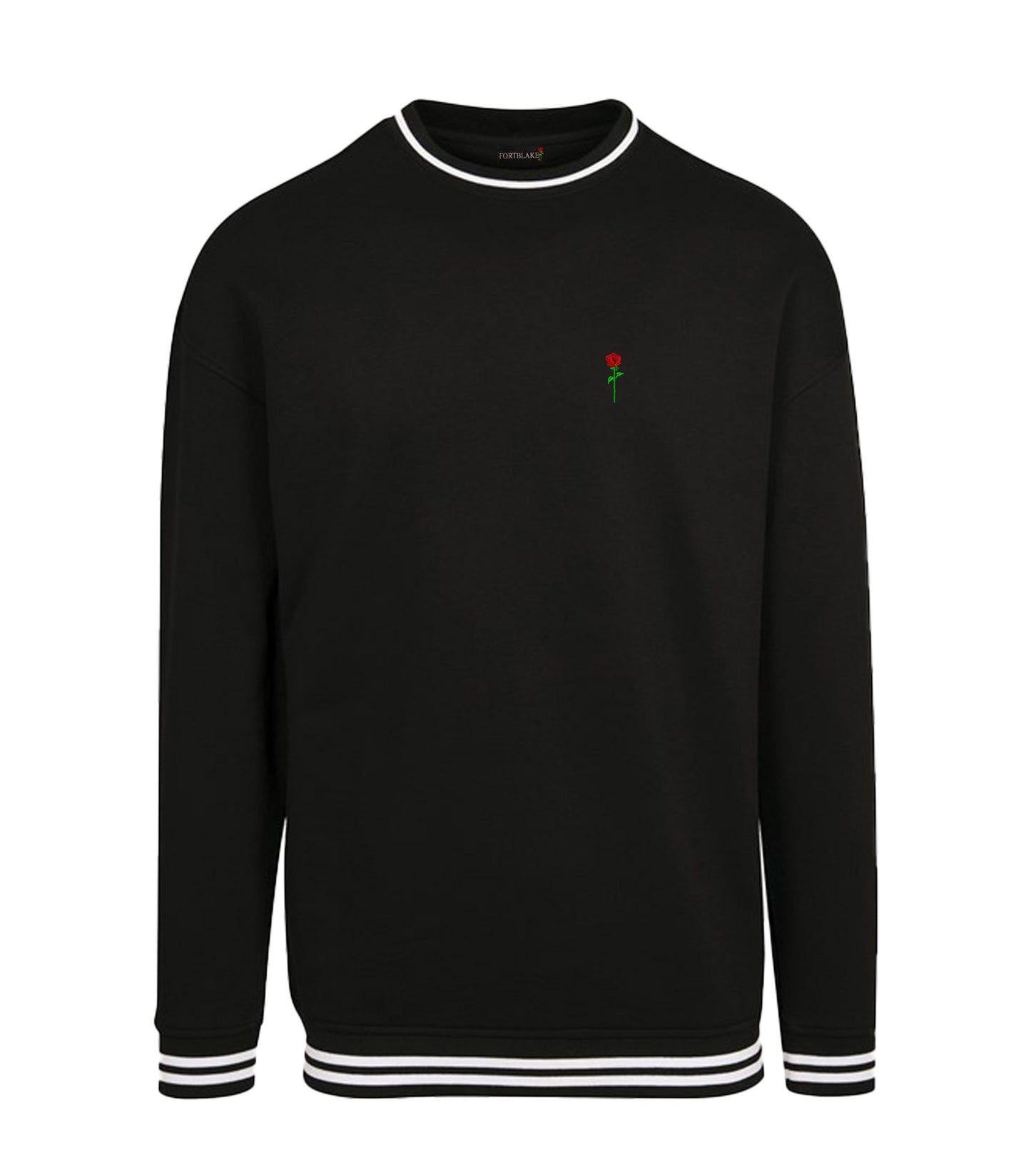 FORTBLAKE BLACK/WHITE TIPPED SWEATSHIRT