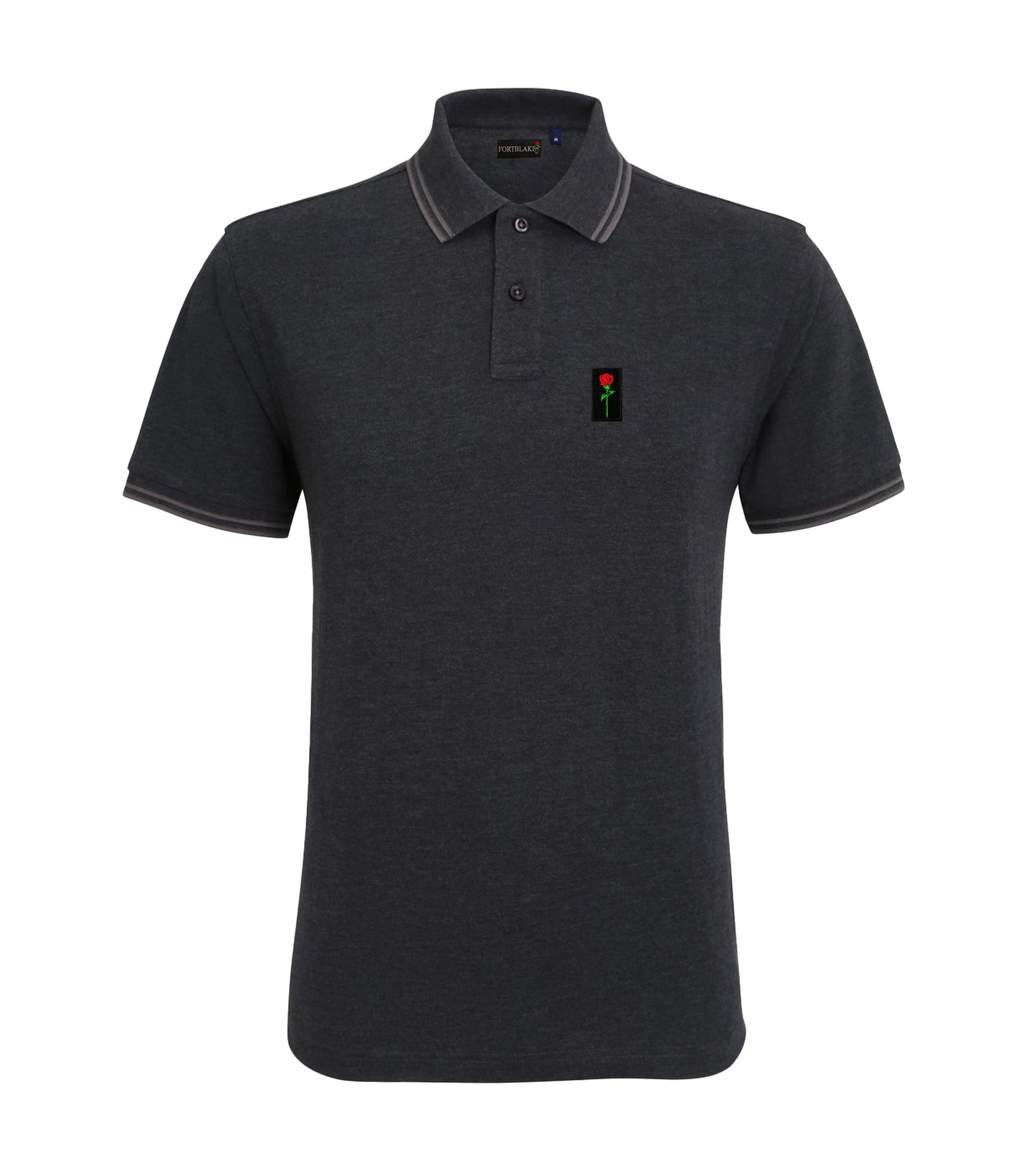 FORTBLAKE GREY/SMOKE TIPPED POLOSHIRT