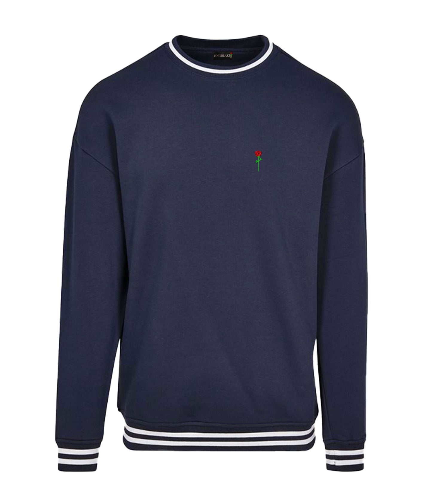 FORTBLAKE NAVY/WHITE TIPPED SWEATSHIRT