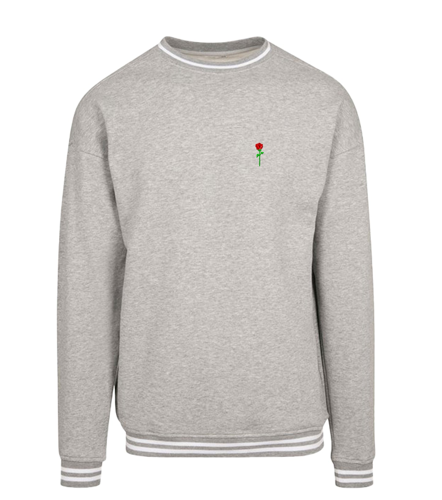 FORTBLAKE SPORTGREY/WHITE TIPPED SWEATSHIRT