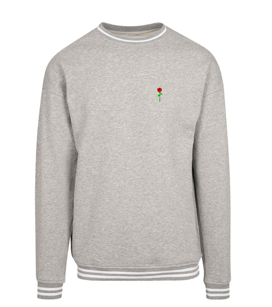 FORTBLAKE SPORTGREY/WHITE TIPPED SWEATSHIRT