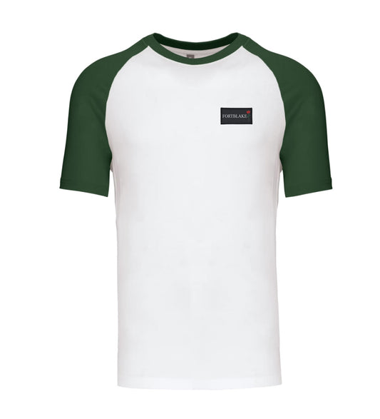 FORTBLAKE WHITE/GREEN BICOLOR T-SHIRT