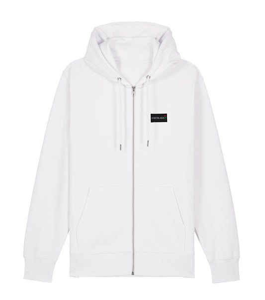 FORTBLAKE FLAG WHITE ZIP HOODIE